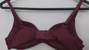Maroon Padded Push-Up Bra