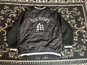 Men's Black Varsity Bomber Jacket