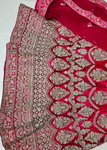 Stunning Embroidered Silk pink lehnga