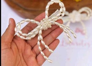 Pearl Bow Hair Clips..