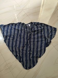 Striped Cold Shoulder Top