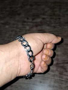 Silver Cuban Link Chain Bracelet