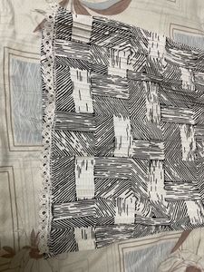 Black &amp; White Printed Kurta