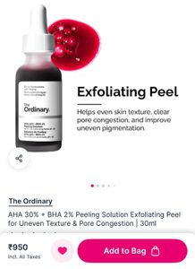 The Ordinary AHA 30% BHA 2% Peeling Solution