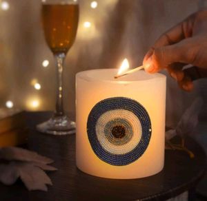 Beaded Evil Eye Candle Holder
