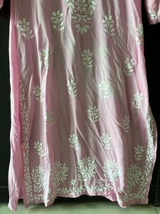 Chikankari Pink Kurta