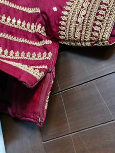 Wedding Special Burgundy Gold Work Lehenga Choli
