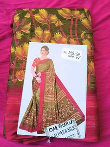 Designer Printed Silk Saree