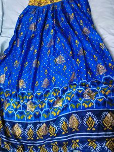 Designer Yellow &amp; Blue Lehenga Choli