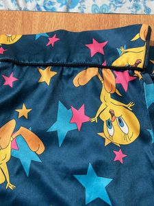 Printed Satin Night Wear