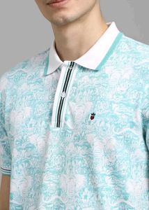Unique Louis Philippe Men's  Animal Print Polo Shi