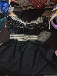 Black Ruffled Dress