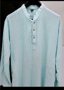 Light Blue Sequined Kurta