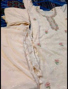 Embroidered Kurta Set with Dupatta
