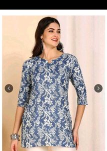 Stylish Printed Blue Kurta for Women