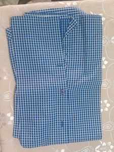 Blue Checkered Slim Fit Shirt