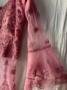 pink beautiful gown set