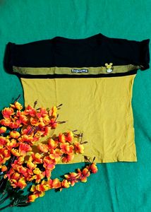 Black & Yellow T- Shirt💛🖤Free Delivery