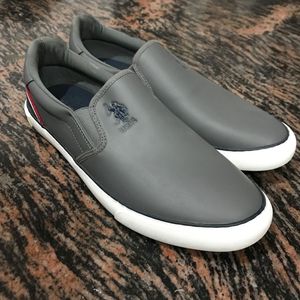 USPA Men's Grey Slip-On Shoes