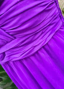 Chic Purple One-Shoulder Ruffled Dress