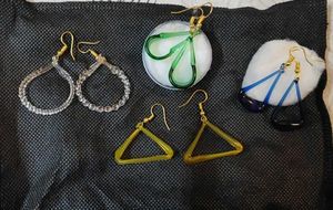 Colour Glass Earrings Combo Set
