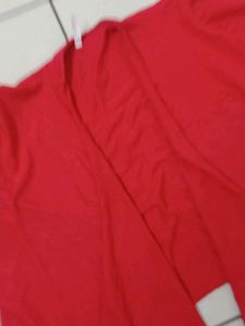 Red Asymmetrical Cardigan