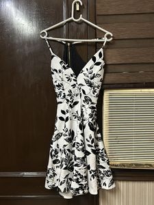 Flared Sexy V neck Dress
