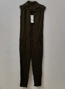 Sleeveless Olive Green Jumpsuit