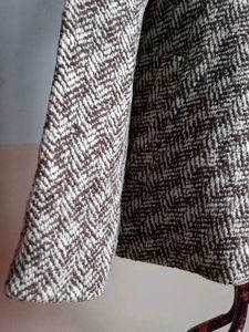 Chic Tweed Herringbone Blazer