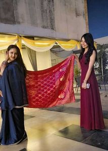 Elegant Deep Maroon Long Evening Gown / Party Dres