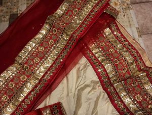 Red &amp; Gold Embellished Lehenga Set