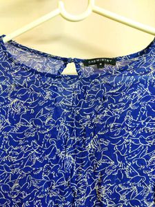 🔥Buy1get1🔥 CHEMISTRY BLUE TOP FOR WOMEN