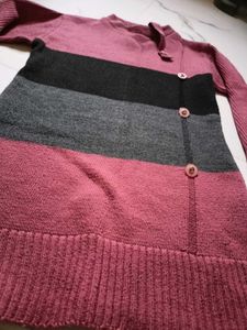 Stylish Color Block Knit Sweater