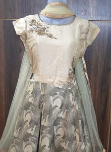 Elegant Ethnic Gown with Dupatta