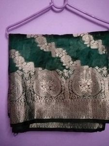 Elegant Green Banarasi Silk Saree