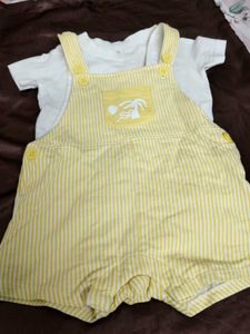 Baby boy Yellow Striped Romper Set