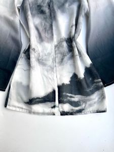 Chinese Style Gradient Print tunic/ shrug