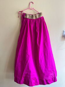 Pink Mirror Work Blouse