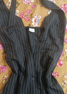 Pinstripe Halter Neck Jumpsuit