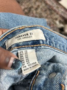 high waist Ripped Knee Denim Jeans