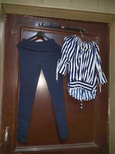 Striped Top &amp; Leggings Set