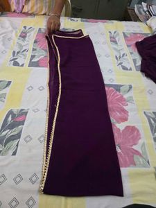 Embellished Purple Dupatta with Sequins &amp; Beads