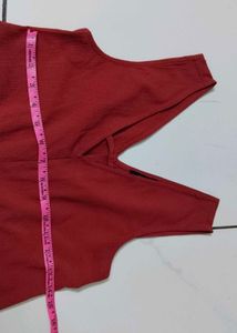 Red Wide-Leg Jumpsuit