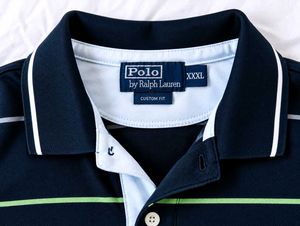 Vintage Navy Blue Striped Polo – Classic Ralph Lau