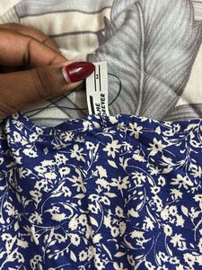 Chic Blue Floral Dress