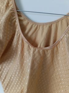 Golden Strechable Blouse For Women