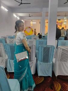 beautiful saree with prince cut blouse