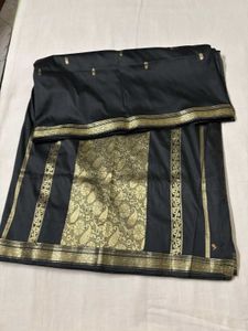 Silk Black &amp; Gold Saree