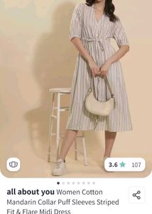 NEW WITH TAG -Striped Midi Dress