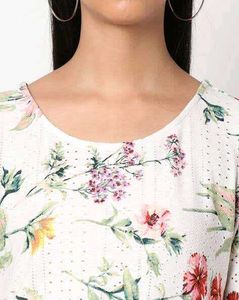 Floral Print Ruffle Sleeve Top